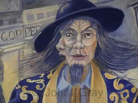 Painting, John Gray, oil on canvas, title: Wizard of the West Bow 3 - detail 2